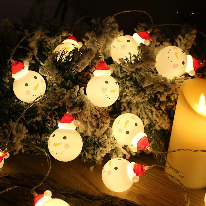 2 x 3M Snowman Christmas Led String Lights