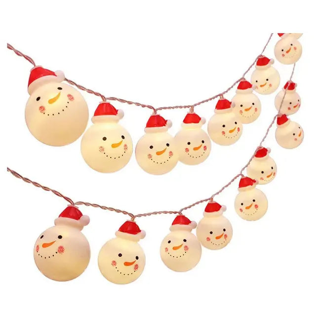 2 x 3M Snowman Christmas Led String Lights